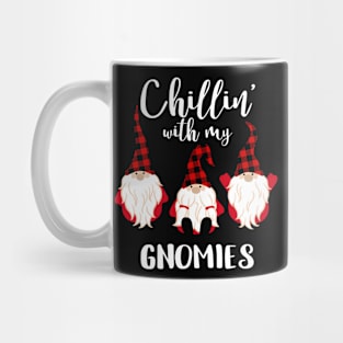 Funny Chilling With My Gnomies Merry Christmas Women Kids Mug